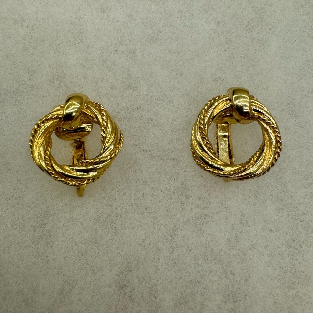 Dior Gold Knot Earrings